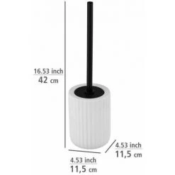 WENKO Porte Brosse WC Belluno, Brosse WC Noire, Céramique "soft Touch", Ø 11,5x42 Cm, Blanc 10 WENKO Porte Brosse WC Belluno, Brosse WC Noire, Céramique "soft Touch", Ø 11,5x42 Cm, Blanc -WENKO Soldes 32804371 4
