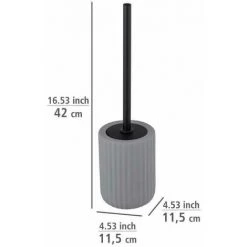 WENKO Porte Brosse WC Belluno, Brosse WC Noire, Céramique "soft Touch", Ø 11,5x42 Cm, Gris 10 WENKO Porte Brosse WC Belluno, Brosse WC Noire, Céramique "soft Touch", Ø 11,5x42 Cm, Gris -WENKO Soldes 32804374 4