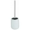 WENKO Porte Brosse WC Barinas, Brosse WC Noire, Céramique à Relief, Ø 10,7x35,3 Cm, Blanc -WENKO Soldes 32804377 1