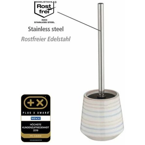 WENKO Porte Brosse WC Navalon, Brosse WC Noire, Céramique Peinte à La Main, Ø 12x33,6 Cm, Multicolore 4 WENKO Porte Brosse WC Navalon, Brosse WC Noire, Céramique Peinte à La Main, Ø 12x33,6 Cm, Multicolore – Image 2