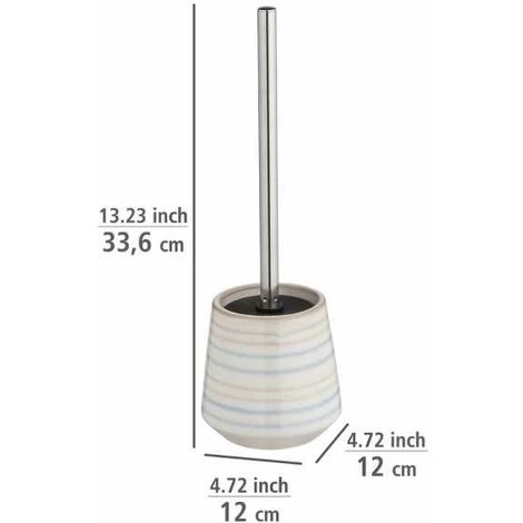 WENKO Porte Brosse WC Navalon, Brosse WC Noire, Céramique Peinte à La Main, Ø 12x33,6 Cm, Multicolore 6 WENKO Porte Brosse WC Navalon, Brosse WC Noire, Céramique Peinte à La Main, Ø 12x33,6 Cm, Multicolore – Image 4