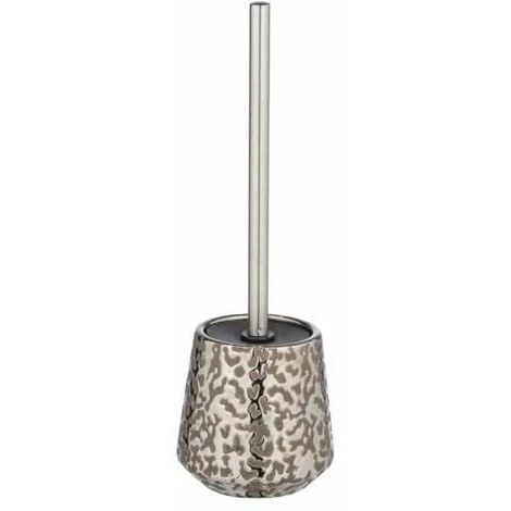 WENKO Porte Brosse WC Burgos, Brosse WC Noire, Céramique Brillante, Ø 12x33,5 Cm, Gris 3 WENKO Porte Brosse WC Burgos, Brosse WC Noire, Céramique Brillante, Ø 12x33,5 Cm, Gris