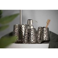 WENKO Porte Brosse WC Burgos, Brosse WC Noire, Céramique Brillante, Ø 12x33,5 Cm, Gris 9 WENKO Porte Brosse WC Burgos, Brosse WC Noire, Céramique Brillante, Ø 12x33,5 Cm, Gris -WENKO Soldes 32804381 3