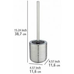 WENKO Porte Brosse WC Vilalba, Brosse WC Noire, Céramique Brillante, Ø 11,6x38,7 Cm, Argent 10 WENKO Porte Brosse WC Vilalba, Brosse WC Noire, Céramique Brillante, Ø 11,6x38,7 Cm, Argent -WENKO Soldes 32804386 4