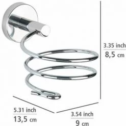 WENKO Support Sèche Cheveux Mural Bosiao, Porte Sèche Cheveux Mural, Acier Inox, 9x8,5x13,5 Cm, Brillant 11 WENKO Support Sèche Cheveux Mural Bosiao, Porte Sèche Cheveux Mural, Acier Inox, 9x8,5x13,5 Cm, Brillant -WENKO Soldes 32804394 5