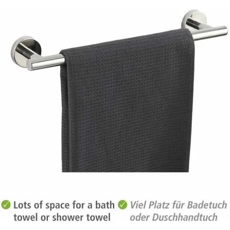 WENKO Porte Serviette Salle De Bain Mural Bosio, Barre Porte Serviette Murale, Acier Inox, 40x5,5x7 Cm, Brillant 6 WENKO Porte Serviette Salle De Bain Mural Bosio, Barre Porte Serviette Murale, Acier Inox, 40x5,5x7 Cm, Brillant – Image 4