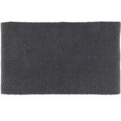 WENKO Tapis De Bain Mona, Tapis Salle De Bain Antidérapant, 100% Coton, 50x80 Cm, Gris