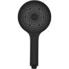 WENKO Pommeau De Douche 3 Jets Softwater, Pommeau De Douche Avec Micro Gouttelettes Fines Et Apaisantes, 324 Buses Intégrées, Embout Universel 1/2", Plastique ABS, ø13 Cm, Noir Mat