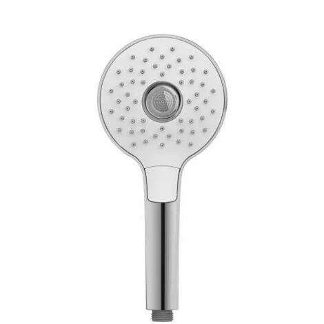WENKO Pommeau De Douche 3 Jets Powerboost, Pommeau Douche Haute Pression Revigorant Grâce Aux 96 Buses, Design Rond, Embout Universel 1/2", Plastique ABS, ø12 Cm, Chromé - Blanc 3 WENKO Pommeau De Douche 3 Jets Powerboost, Pommeau Douche Haute Pression Revigorant Grâce Aux 96 Buses, Design Rond, Embout Universel 1/2", Plastique ABS, ø12 Cm, Chromé - Blanc
