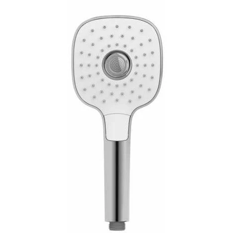 WENKO Pommeau De Douche 3 Jets Powerboost, Pommeau Douche Haute Pression Revigorant Grâce Aux 96 Buses, Design Carré, Embout Universel 1/2", Plastique ABS, 12x12 Cm, Chromé - Blanc 3 WENKO Pommeau De Douche 3 Jets Powerboost, Pommeau Douche Haute Pression Revigorant Grâce Aux 96 Buses, Design Carré, Embout Universel 1/2", Plastique ABS, 12x12 Cm, Chromé - Blanc