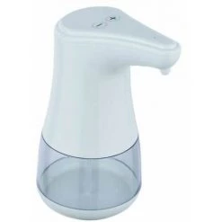 WENKO Distributeur Savon Liquide Diala, Distributeur Gel Hydroalcoolique Automatique Sans Contact, Capacité 360 Ml, Plastique, 9,5x19,5x13,5 Cm, Blanc