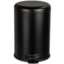 WENKO Poubelle à Pédale Leman, Poubelle 12L Avec Fermeture Frein De Chute "easy Close", Acier Inoxydable, 25x38x32 Cm, Noir 7 WENKO Poubelle à Pédale Leman, Poubelle 12L Avec Fermeture Frein De Chute "easy Close", Acier Inoxydable, 25x38x32 Cm, Noir -WENKO Soldes 32804427 3