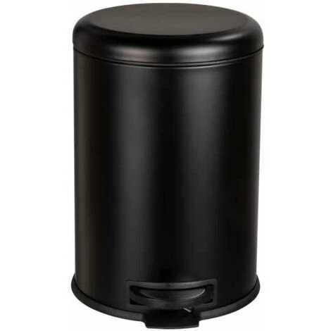 WENKO Poubelle à Pédale Leman, Poubelle 12L Avec Fermeture Frein De Chute "easy Close", Acier Inoxydable, 25x38x32 Cm, Noir 5 WENKO Poubelle à Pédale Leman, Poubelle 12L Avec Fermeture Frein De Chute "easy Close", Acier Inoxydable, 25x38x32 Cm, Noir – Image 3