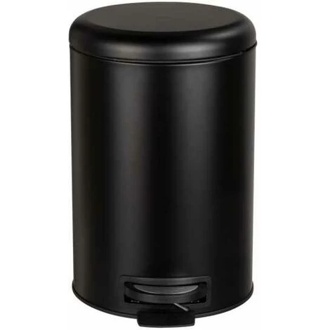 WENKO Poubelle à Pédale Leman, Poubelle 20L Avec Fermeture Frein De Chute "easy Close", Acier Inoxydable, 30,5x44x37,5 Cm, Noir 5 WENKO Poubelle à Pédale Leman, Poubelle 20L Avec Fermeture Frein De Chute "easy Close", Acier Inoxydable, 30,5x44x37,5 Cm, Noir – Image 3