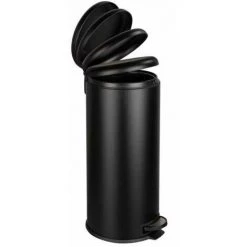 WENKO Poubelle à Pédale Leman, Poubelle 30L Avec Fermeture Frein De Chute "easy Close", Acier Inoxydable, 30,5x64x37,5 Cm, Noir 6 WENKO Poubelle à Pédale Leman, Poubelle 30L Avec Fermeture Frein De Chute "easy Close", Acier Inoxydable, 30,5x64x37,5 Cm, Noir -WENKO Soldes 32804430 2