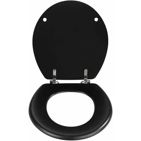WENKO Abattant WC Prima En MDF - Couvercle: 37 X 41 , Anneau Extérieur: 38 X 41 , Anneau Intérieur: 23 X 26,0 , Distance De Fixation: 13 - 18 - Noir 3 WENKO Abattant WC Prima En MDF - Couvercle: 37 X 41 , Anneau Extérieur: 38 X 41 , Anneau Intérieur: 23 X 26,0 , Distance De Fixation: 13 - 18 - Noir