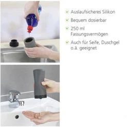 WENKO Distributeur Liquide Vaisselle, "Easy Squeez-e", Gris, Lot De 2 éponges Offertes 9 WENKO Distributeur Liquide Vaisselle, "Easy Squeez-e", Gris, Lot De 2 éponges Offertes -WENKO Soldes 33354072 3