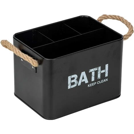 Boîte De Bain Wenko "Gara" Avec 4 Compartiments En Noir 19 X 12,5 X 13 Cm 4 Boîte De Bain Wenko "Gara" Avec 4 Compartiments En Noir 19 X 12,5 X 13 Cm – Image 2