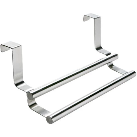 Porte-serviettes De Cuisine Double Pour Porte De Placard Wenko 3 Porte-serviettes De Cuisine Double Pour Porte De Placard Wenko