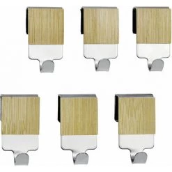 WENKO Crochets En Bambou De Qualité Supérieure, 6 Pièces.