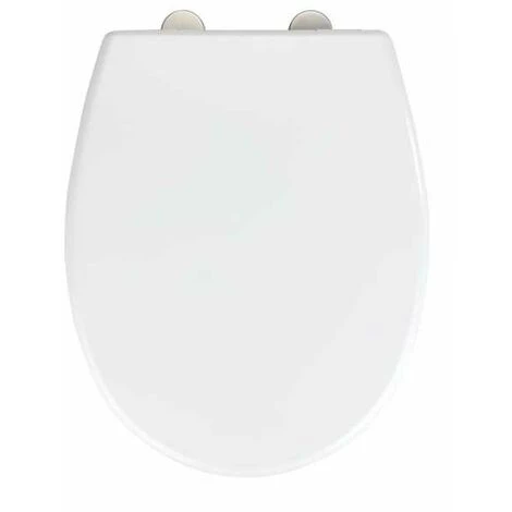 WENKO Abattant WC Avec Frein De Chute "easy Close" Vorno Neo, Abattant WC Clipsable Fixation Acier Inox "fix Clip", Duroplastique, Surface Antibactérienne, 37x46 Cm, Blanc 3 WENKO Abattant WC Avec Frein De Chute "easy Close" Vorno Neo, Abattant WC Clipsable Fixation Acier Inox "fix Clip", Duroplastique, Surface Antibactérienne, 37x46 Cm, Blanc