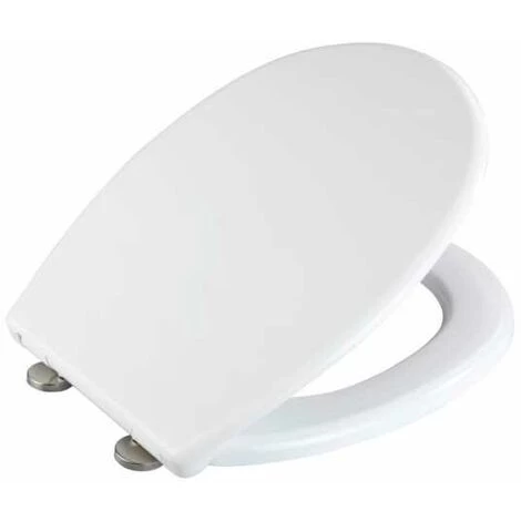 WENKO Abattant WC Avec Frein De Chute "easy Close" Vorno Neo, Abattant WC Clipsable Fixation Acier Inox "fix Clip", Duroplastique, Surface Antibactérienne, 37x46 Cm, Blanc 4 WENKO Abattant WC Avec Frein De Chute "easy Close" Vorno Neo, Abattant WC Clipsable Fixation Acier Inox "fix Clip", Duroplastique, Surface Antibactérienne, 37x46 Cm, Blanc – Image 2