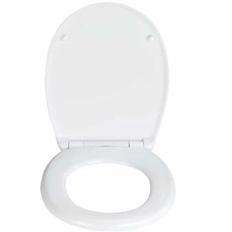 WENKO Abattant WC Avec Frein De Chute "easy Close" Vorno Neo, Abattant WC Clipsable Fixation Acier Inox "fix Clip", Duroplastique, Surface Antibactérienne, 37x46 Cm, Blanc 5 WENKO Abattant WC Avec Frein De Chute "easy Close" Vorno Neo, Abattant WC Clipsable Fixation Acier Inox "fix Clip", Duroplastique, Surface Antibactérienne, 37x46 Cm, Blanc – Image 3