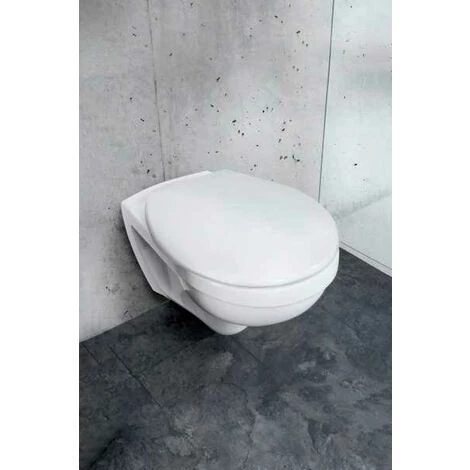 WENKO Abattant WC Avec Frein De Chute "easy Close" Vorno Neo, Abattant WC Clipsable Fixation Acier Inox "fix Clip", Duroplastique, Surface Antibactérienne, 37x46 Cm, Blanc 6 WENKO Abattant WC Avec Frein De Chute "easy Close" Vorno Neo, Abattant WC Clipsable Fixation Acier Inox "fix Clip", Duroplastique, Surface Antibactérienne, 37x46 Cm, Blanc – Image 4