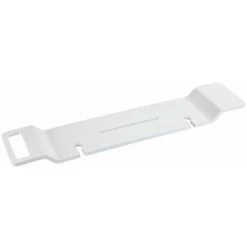WENKO Plateau Baignoire Matera, Tablette Baignoire Spatieuse Multifonction, Support Pour Tablette, Encoche Verre à Pied, Polyrésine, 94x5x20 Cm, Blanc