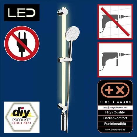 WENKO LED Duschstangen-Set 94 Cm RGB + Warmweiß 6 WENKO LED Duschstangen-Set 94 Cm RGB + Warmweiß – Image 4