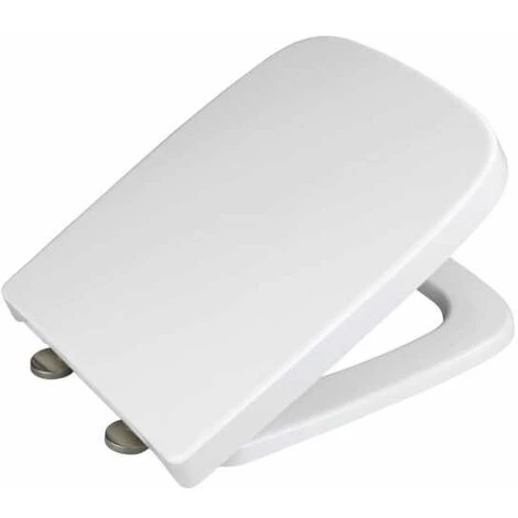 WENKO Abattant WC Avec Frein De Chute Exclusif Nr. 8, Abattant WC Adapté à La Céramique Keramag Renova Nr. 1 Plan, Fixation Inox, Duroplastique Antibactérien, 37x46,5 Cm, Blanc 4 WENKO Abattant WC Avec Frein De Chute Exclusif Nr. 8, Abattant WC Adapté à La Céramique Keramag Renova Nr. 1 Plan, Fixation Inox, Duroplastique Antibactérien, 37x46,5 Cm, Blanc – Image 2