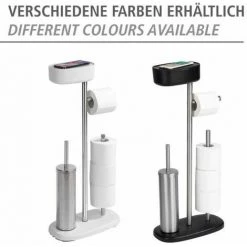 WENKO Combiné WC 4en1, Brosse WC Et Dérouleur Papier Toilette, Rangement Papier Toilette Avec Boîte De Rangement Rivazza Blanc, Acier Inox - Plastique, 17x72,5x32 Cm, Noir 11 WENKO Combiné WC 4en1, Brosse WC Et Dérouleur Papier Toilette, Rangement Papier Toilette Avec Boîte De Rangement Rivazza Blanc, Acier Inox - Plastique, 17x72,5x32 Cm, Noir -WENKO Soldes 34038510 5