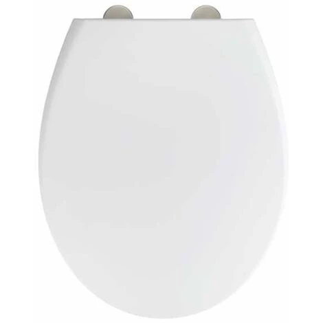 WENKO Abattant WC Avec Frein De Chute Premium Ikaria, Abattant WC Clipsable Fixation Inox, Duroplast Antibactérien, 37x44,5 Cm, Blanc Mat 3 WENKO Abattant WC Avec Frein De Chute Premium Ikaria, Abattant WC Clipsable Fixation Inox, Duroplast Antibactérien, 37x44,5 Cm, Blanc Mat