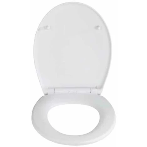 WENKO Abattant WC Avec Frein De Chute Premium Ikaria, Abattant WC Clipsable Fixation Inox, Duroplast Antibactérien, 37x44,5 Cm, Blanc Mat 4 WENKO Abattant WC Avec Frein De Chute Premium Ikaria, Abattant WC Clipsable Fixation Inox, Duroplast Antibactérien, 37x44,5 Cm, Blanc Mat – Image 2