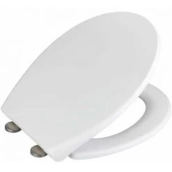 WENKO Abattant WC Avec Frein De Chute Premium Ikaria, Abattant WC Clipsable Fixation Inox, Duroplast Antibactérien, 37x44,5 Cm, Blanc Mat 9 WENKO Abattant WC Avec Frein De Chute Premium Ikaria, Abattant WC Clipsable Fixation Inox, Duroplast Antibactérien, 37x44,5 Cm, Blanc Mat -WENKO Soldes 34038512 3