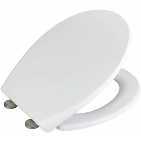 WENKO Abattant WC Avec Frein De Chute Premium Ikaria, Abattant WC Clipsable Fixation Inox, Duroplast Antibactérien, 37x44,5 Cm, Blanc Mat 5 WENKO Abattant WC Avec Frein De Chute Premium Ikaria, Abattant WC Clipsable Fixation Inox, Duroplast Antibactérien, 37x44,5 Cm, Blanc Mat – Image 3