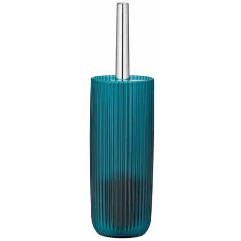 WENKO Porte Brosse WC Agropoli, Brosse WC Noire, Design Fermé, Plastique Surface Givrée, Ø 10x36,5 Cm, Pétrole 4 WENKO Porte Brosse WC Agropoli, Brosse WC Noire, Design Fermé, Plastique Surface Givrée, Ø 10x36,5 Cm, Pétrole – Image 2