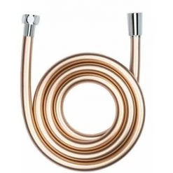 WENKO Flexible De Douche Design, Tuyau De Douche Avec Gainage Protection Anti-torsion, Embout Universel 1/2", Plastique De Haute Qualité, Longueur 175 Cm, Finition Rose Cuivrée