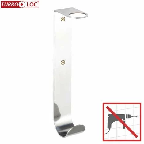 WENKO Distributeur Savon Liquide Mural Telde, Fixation Sans Perçage "Turbo Loc", Avec Crochet Porte Serviette, Acier Inox, 3,4x22x7,5 Cm, Brillant 4 WENKO Distributeur Savon Liquide Mural Telde, Fixation Sans Perçage "Turbo Loc", Avec Crochet Porte Serviette, Acier Inox, 3,4x22x7,5 Cm, Brillant – Image 2