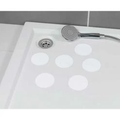 WENKO Antidérapant Douche Et Baignoire, Modèle Rond, Lot De 6 Antidérapants Pour La Baignoire Ou La Douche, Plastique, ø10 Cm, Transparent -WENKO Soldes 34038547 3