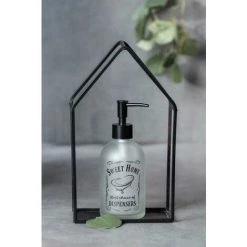 WENKO Distributeur De Savon Liquide, "Sweet Home", Distributeur Savon Verre, Capacité 400ml, Verre, 8,2x19x7,6 Cm, Transparent -WENKO Soldes 34038558 3