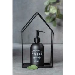 WENKO Distributeur De Savon Liquide, "Sweet Home", Distributeur Savon Verre, Capacité 400ml, Verre, 8,2x19x7,6 Cm, Noir -WENKO Soldes 34038560 3