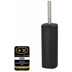 WENKO Brosse WC Fermée Alassio, Design Fermé, Brosse WC Noire, Acier, 9,3x39,2x9,3 Cm, Noir Mat -WENKO Soldes 34038570 5