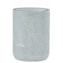 WENKO Gobelet Salle De Bain Raja, Porte Brosse à Dent, Polyrésine Aspect écaille, Ø 7,8x10,7 Cm, Gris -WENKO Soldes 34038571 3