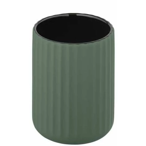 WENKO Gobelet Brosse à Dent Belluno, Gobelet Salle De Bain Céramique "soft Touch", Ø 8x11 Cm, Vert - Vert 3 WENKO Gobelet Brosse à Dent Belluno, Gobelet Salle De Bain Céramique "soft Touch", Ø 8x11 Cm, Vert - Vert