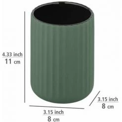 WENKO Gobelet Brosse à Dent Belluno, Gobelet Salle De Bain Céramique "soft Touch", Ø 8x11 Cm, Vert - Vert 9 WENKO Gobelet Brosse à Dent Belluno, Gobelet Salle De Bain Céramique "soft Touch", Ø 8x11 Cm, Vert - Vert -WENKO Soldes 34038592 3