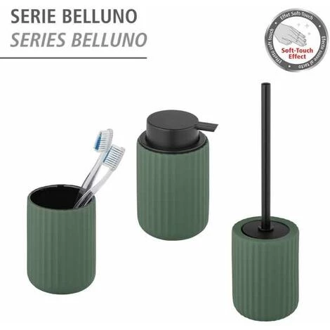 WENKO Gobelet Brosse à Dent Belluno, Gobelet Salle De Bain Céramique "soft Touch", Ø 8x11 Cm, Vert - Vert 6 WENKO Gobelet Brosse à Dent Belluno, Gobelet Salle De Bain Céramique "soft Touch", Ø 8x11 Cm, Vert - Vert – Image 4