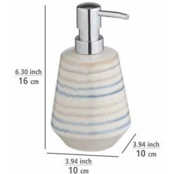 WENKO Distributeur Savon Liquide Navalon, Capacité 350 Ml, Céramique Peinte à La Main, Ø 10x16 Cm, Multicolore -WENKO Soldes 34038599 3