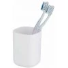 WENKO Porte Brosse à Dent Davos, Gobelet Salle De Bain, Plastique Sans BPA, Ø 7,7x10,5 Cm, Blanc Mat -WENKO Soldes 34038609 1