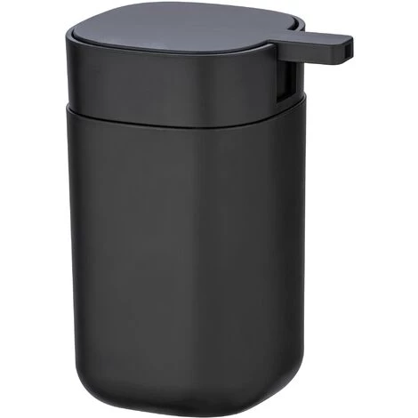 WENKO Distributeur Savon Liquide Design Davos, Capacité De 350 Ml, Plastique Sans BPA, 9,8x13x7,8 Cm, Noir Mat 3 WENKO Distributeur Savon Liquide Design Davos, Capacité De 350 Ml, Plastique Sans BPA, 9,8x13x7,8 Cm, Noir Mat